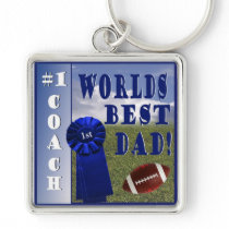 Champion - Worlds Best Dad & #1 Coach Keychain