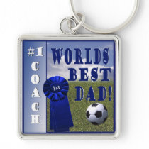 Champion - Worlds Best Dad & #1 Coach Keychain