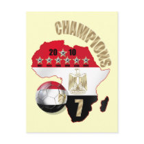 Champions map of Africa Egypt Pharaohs postcard