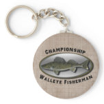 Championship Walleye Fisherman keychains