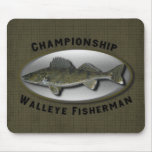 Championship Walleye Fisherman mousepads