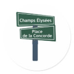 Champs Elysees Place de la Concorde Street Sign stickers