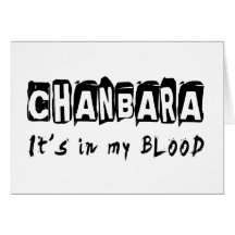 Chanbara It's in my blood Greeting Card