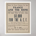 Chance to see France and the Rhine - Enlist Army posters