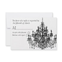 Chandee Amore' rsvp card-black Personalized Invites