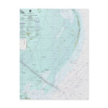 Chandeleur and Breton Sounds Nautical Chart Postc postcards