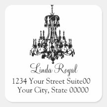 Chandelier Address Sticker