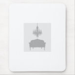 Chandelier and chair silhouette mousepads