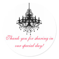 Chandelier Favour Tag Stickers