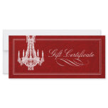 CHANDELIER GIFT CERTIFICATE rack cards