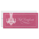 CHANDELIER GIFT CERTIFICATE rack cards