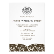 Chandelier Housewarming Invitations