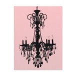 Chandelier & Pink postcards