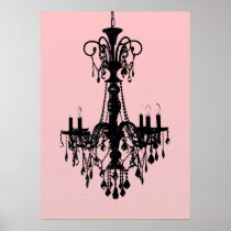 Chandelier & Pink Posters