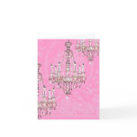 Chandelier~Pink Sparkling French Style cards