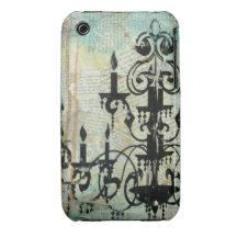 Chandelier Silhouette Artwork CaseMate iPhone 3 Cover