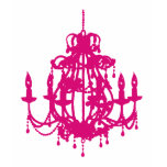 Chandelier silhouette pop art tee shirt