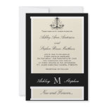 Chandelier Wedding Invitations Eggshell Black New