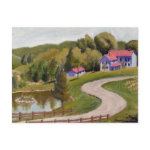 Chandler Hill View Landscape Oil Painting Post Cards