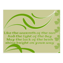 Change background colour-Irish Blessing Postcard
