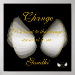 Change, Gandhi's Quote Poster,- Customise posters