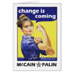 "change is coming" McCain / Palin Republican Party cards