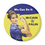 "change is coming" Mccain / Palin Republican Party magnets