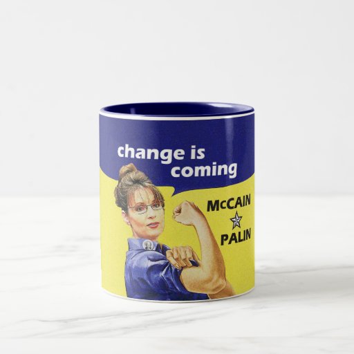 "change is coming" McCain / Palin Republican Party Coffee Mugs