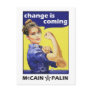 "Change is coming" McCain / Palin Republican Party Postcard