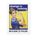 "Change is coming" McCain / Palin Republican Party postcards