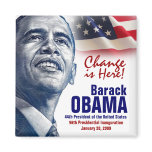 Change is Here! (Square) Fridge Magnets