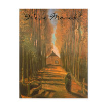 Change of Address; Avenue of Poplars by van Gogh