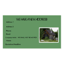 "CHANGE OF ADDRESS" BUSINESS CARDS