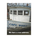 Change of Address Card: Houseboat postcards