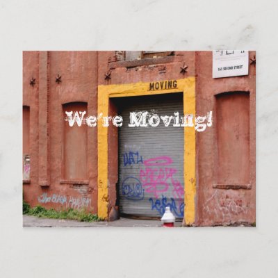 Moving Postcards on Change Of Address Postcards   We Re Moving    Zazzle Co Uk