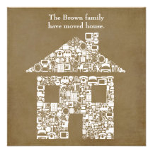 Change of New Address House Home Announcement