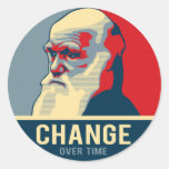 Change Over Time Round Stickers