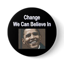 "Change We Can Believe In" Black Button