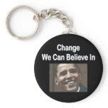 "Change We Can Believe In" Black Keychain