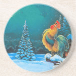 chanticleer at dawn beverage coaster