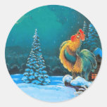 chanticleer round stickers