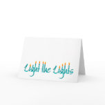 Chanukah Card: Light the Lights