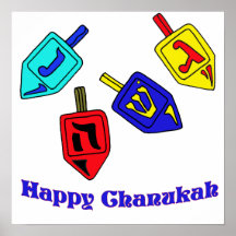 Chanukah Dreidels Poster