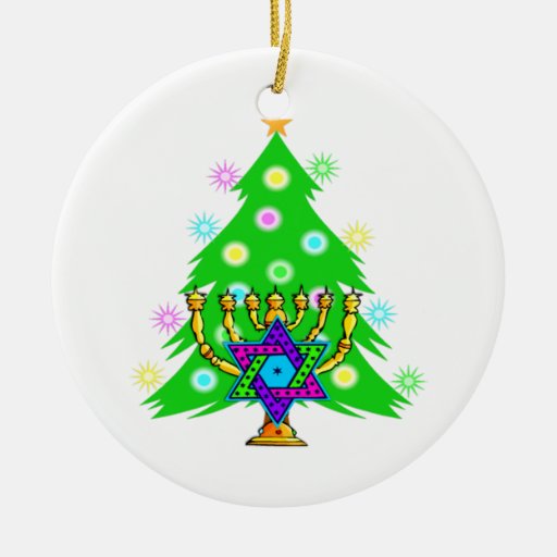 Chanukkah and Christmas Christmas Tree Ornament