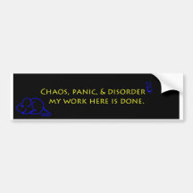 Chaos Bumper Sticker