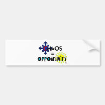 Chaos = Opportunity Bumper Sticker