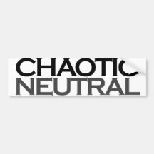 Chaotic Neutral Geek Bumper Stickers