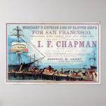 Chapman Clipper Ship Historical Repro Poster posters
