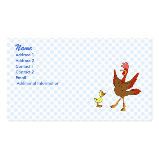 Chappy & Chippy chicken Business Card Template