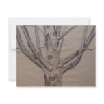 Charcoal Drawing of a Tree invitations